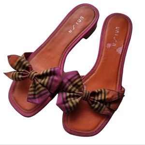 Unisa orange and pink leather sandals size 6.5